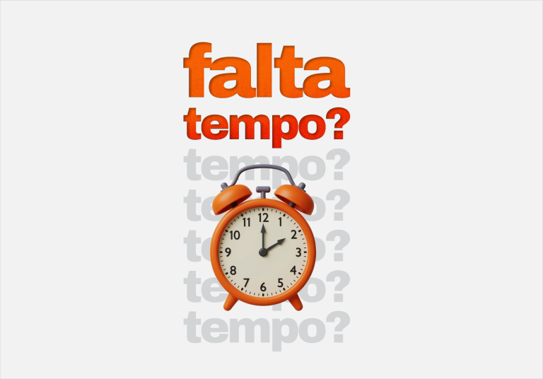 Falta tempo para organizar a empresa de comunicação visual — ilustração de relógio